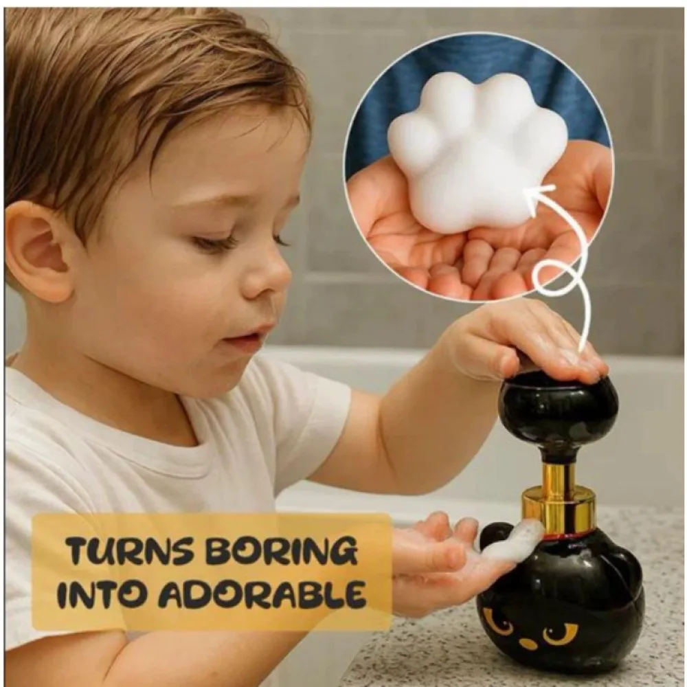 

Cute Cat Paw Foam Soap Dispenser Funny Flower Shape Foam Soap Pump Bottles Refillable Reusable Shampoo Pump Container Kitchen