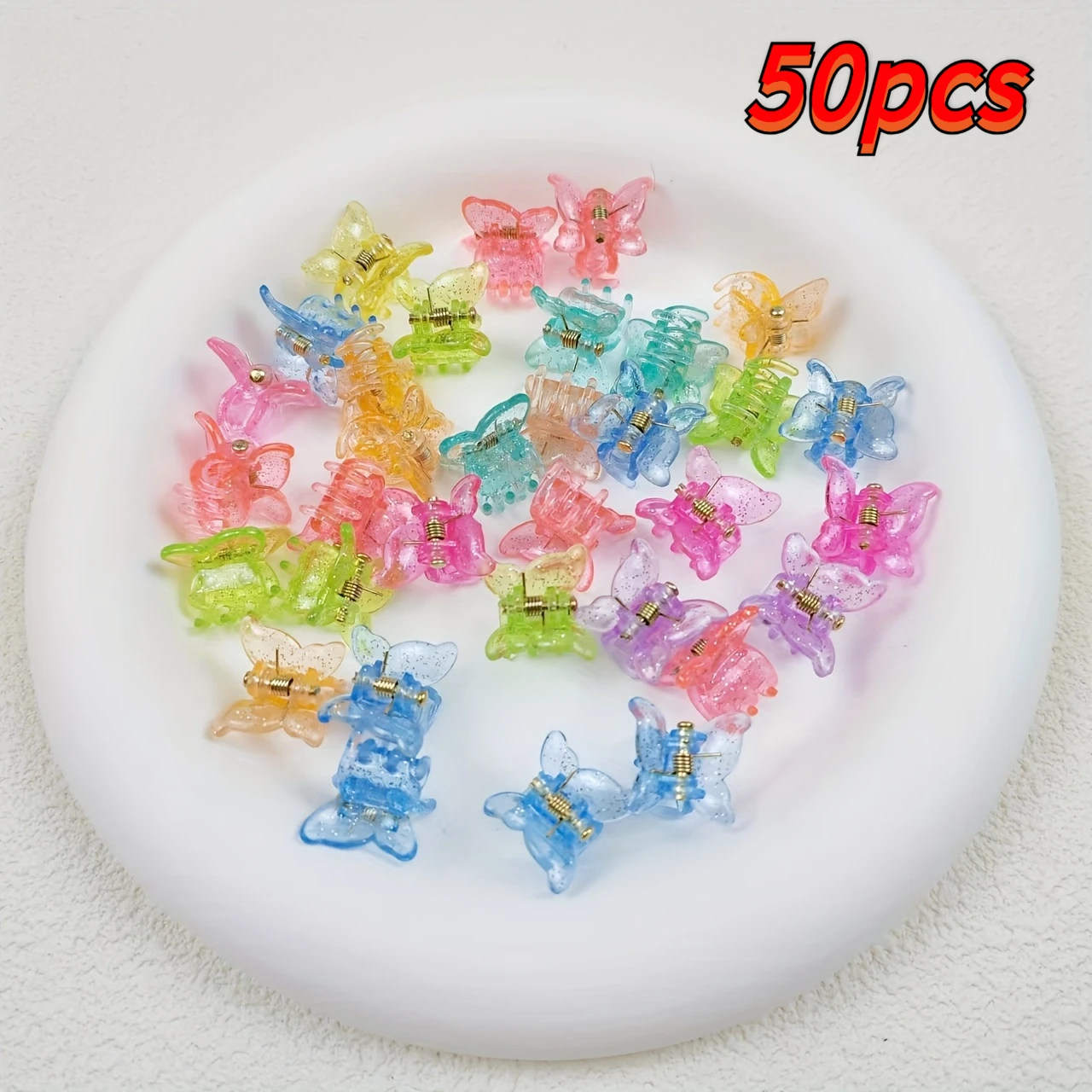 50/100 Stück bunte, bogenförmige Mini-Haarnadeln | Ein Set Haarspangen, die für die Schulanfangssaison und den Valentinstag geeignet sind. – Detail 6