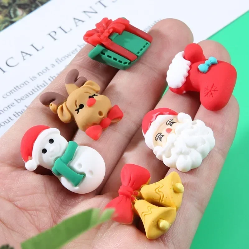 20Pcs Adorable Cartoon Christmas Buttons for Kids Sweater and Jacket Festive Christmas Button for Kid's Apparel Button wholesale