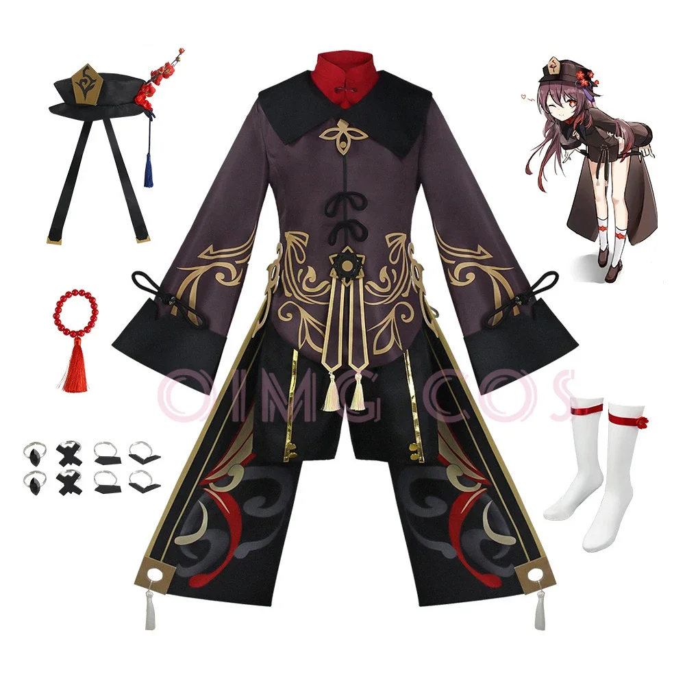Genshin Impact Hutao Cosplay Costume Shoes Uniform Chinese Halloween Costumes Hu Tao Women Game - view 6