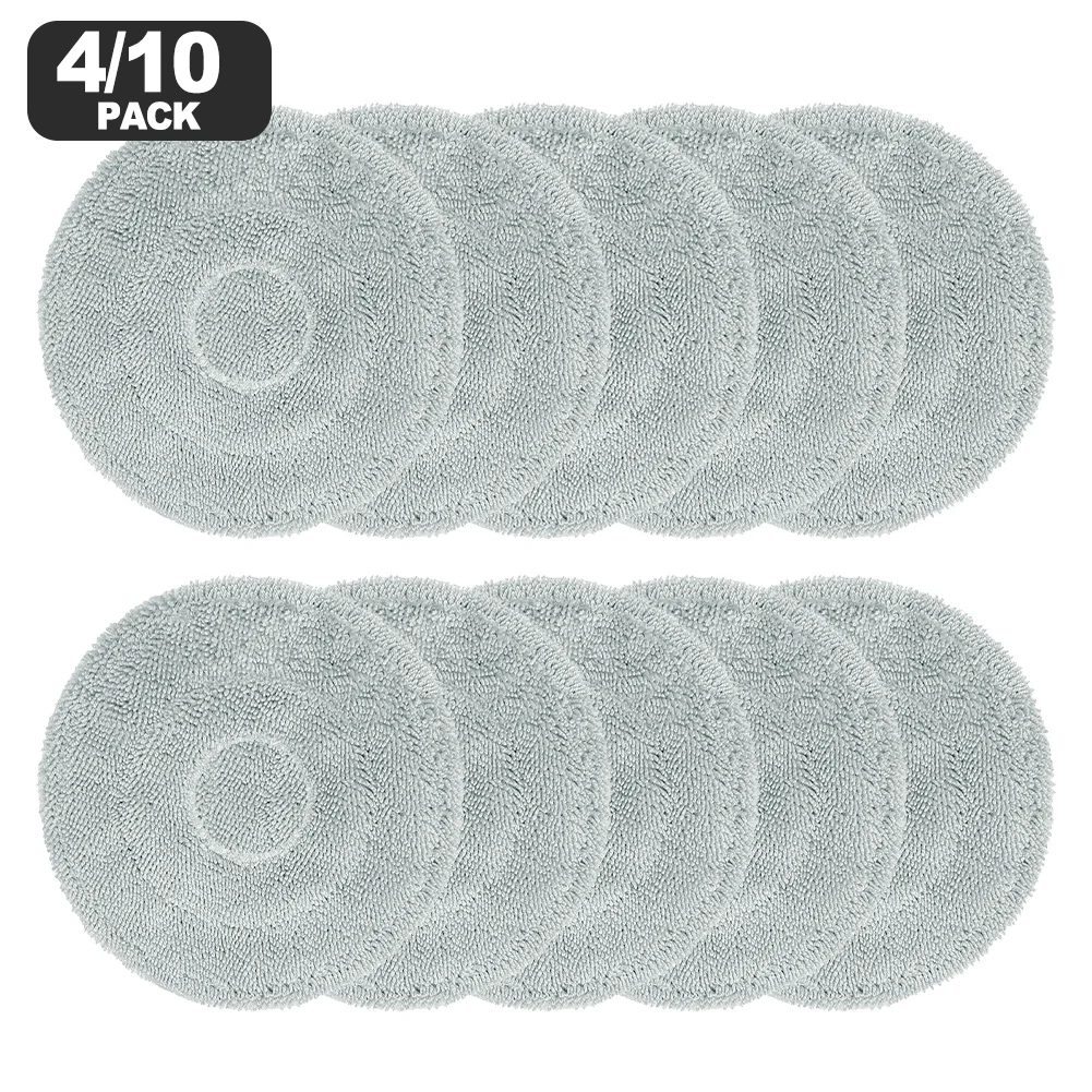 4/10 Packs Washable/ Microfiber Mop Pads For Trouver For E30 For Aqua RLE52SC Reusable Cleaning Cloths