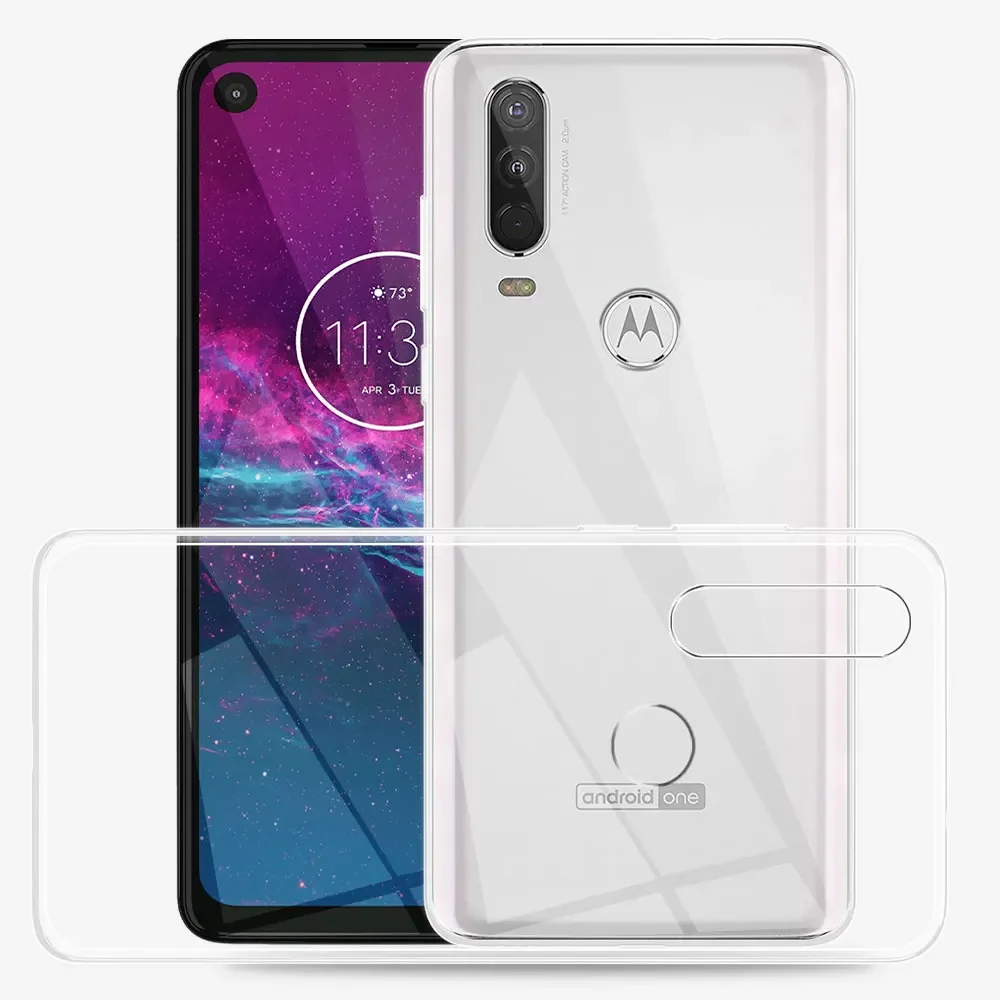 For Moto One Action Case Clear Silicone Soft TPU Phone Case For Moto One Macro Clear Coque For Motorola Moto P40 Power Fundas