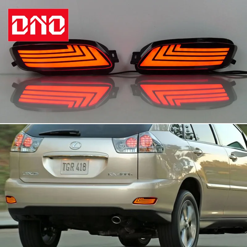 Car LED 12V Rear Bumper Lamps For Lexus RX 2003 - 2006 2007 2008 Fog Lamps Brake Turn Signal Reflector Indicators Taillights