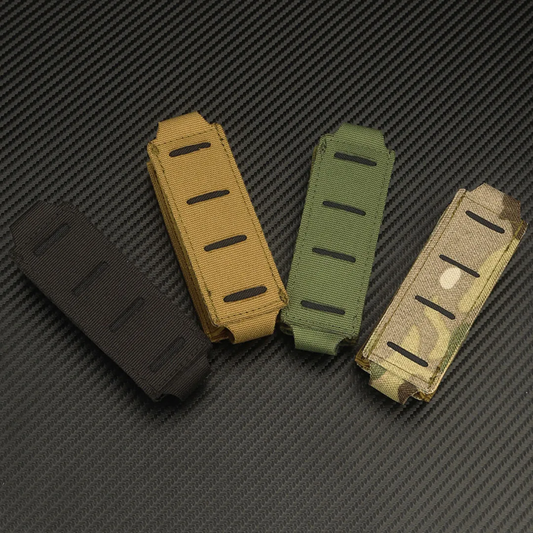 Outdoor Molle 9mm Magazine Pouch Single Mag Holder Universal Laser Cut Flashlight Pouch Knife Pocket Hunting Gear