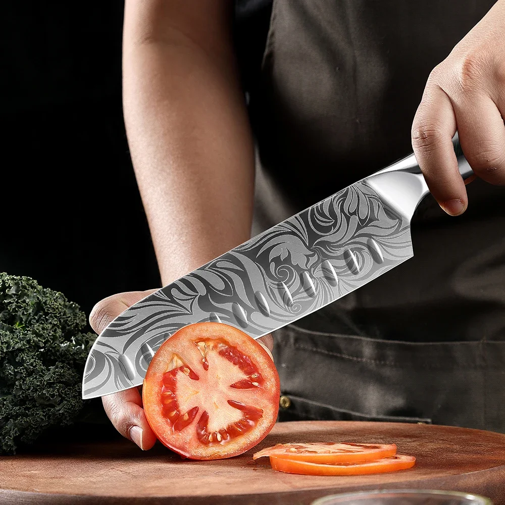 Stainless Steel Santoku Knife 7