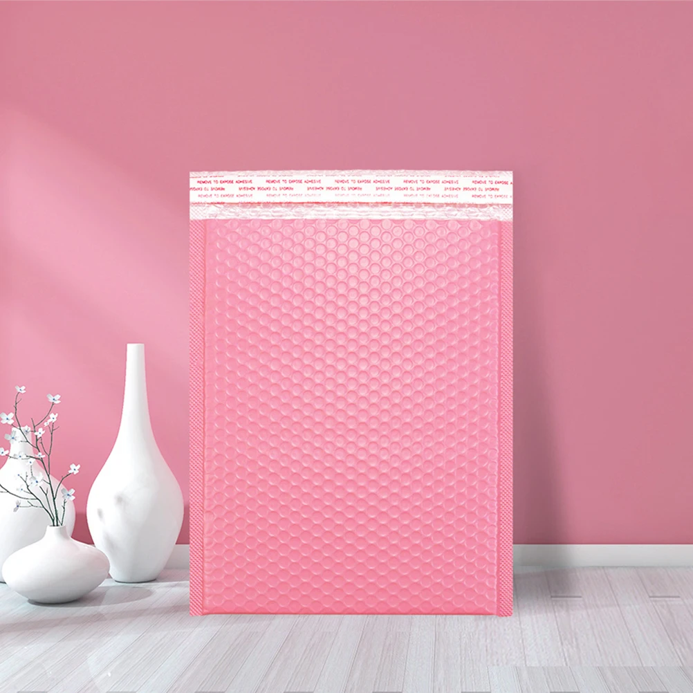 

25 Pcs Bubble Bag Plastic Envelopes with Closure Binder Paper Padded Large Mailers Kraft Shipping Thicken