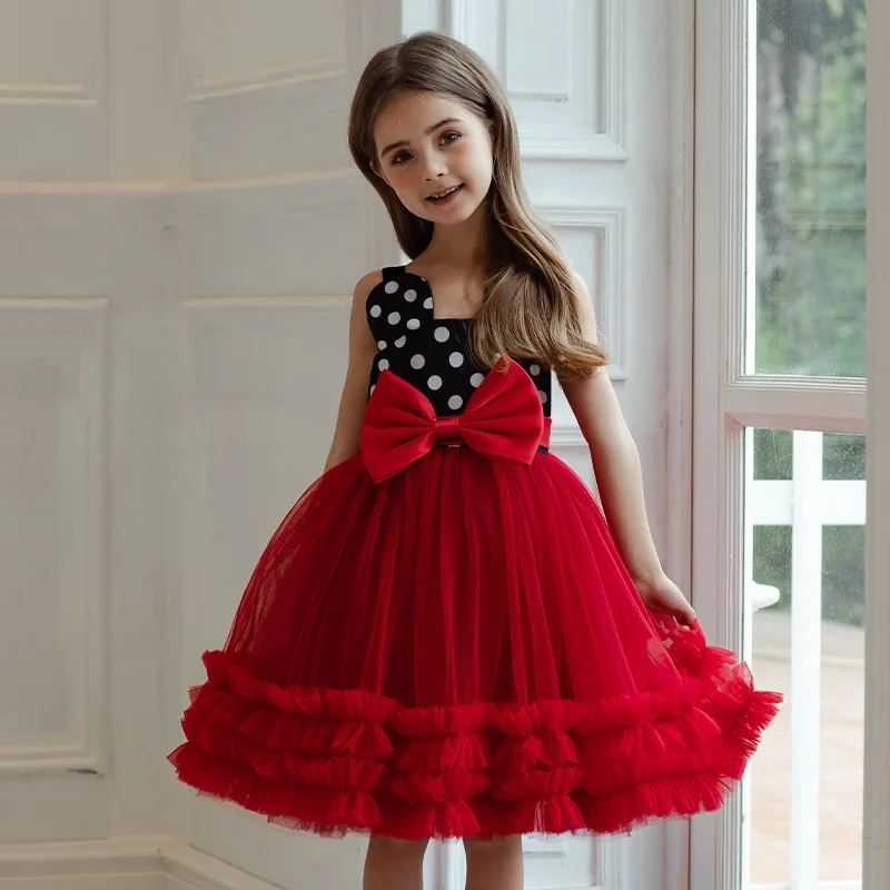 Summer New Girls' Camisole Dress Birthday Party Fluffy Dress Performance Princess Dress Looks Great and Special