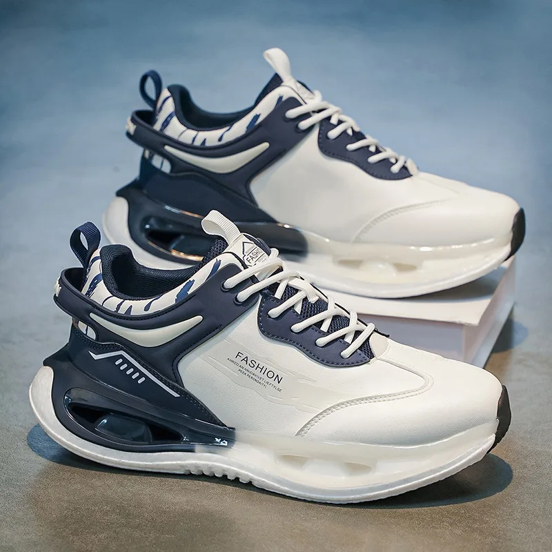 

Men's shoes 2026 spring soft sole height increasing and thickening, comfortable and breathable outdoor running shoes