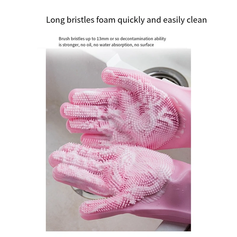 Gants multi-usages en silicone à pointe convexe pour livres d'animaux de compagnie, outils de lavage de cuisine, 10 pièces