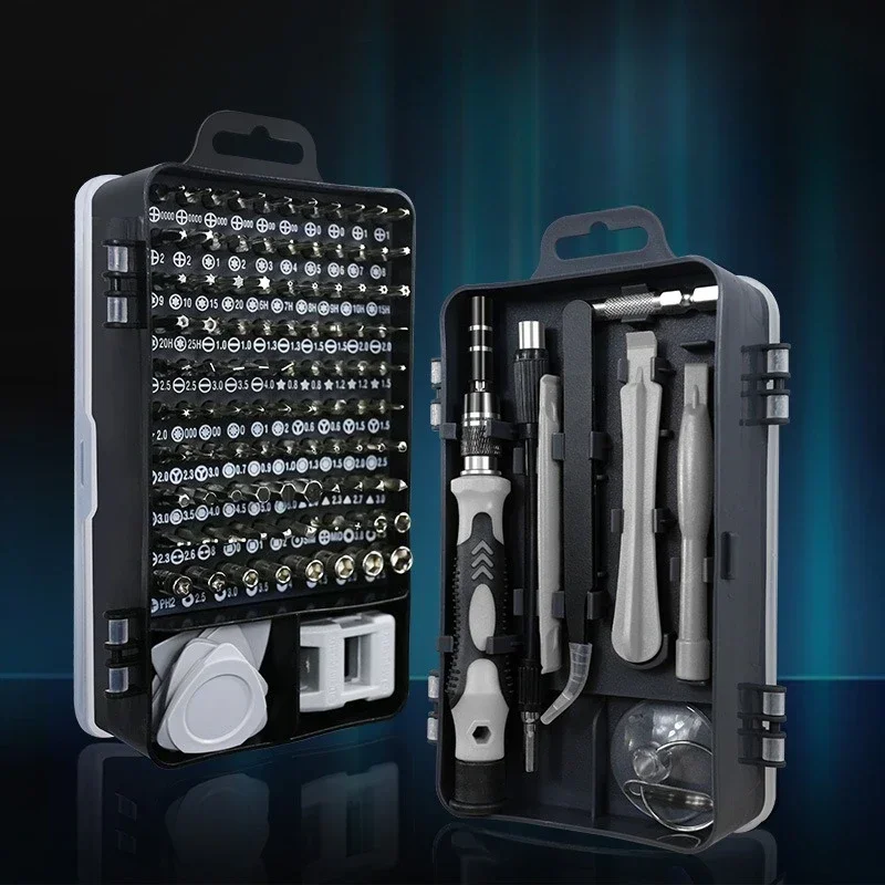 115 in 1 Car Maintenance Portable Small Toolbox Screwdriver Set, Mobile Phone and Computer Disassembly Combination Tool