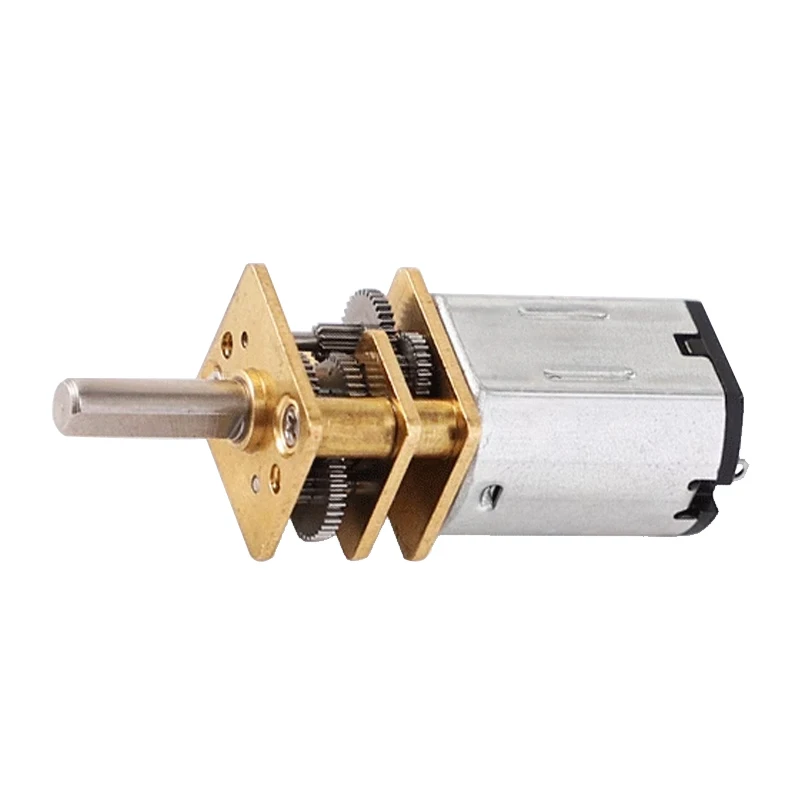 GA12-N20 Motor Roda Gigi DC Mikro 3V/6V/12V Multi-kecepatan (30RPM-1000RPM) untuk Robot Mobil Pintar