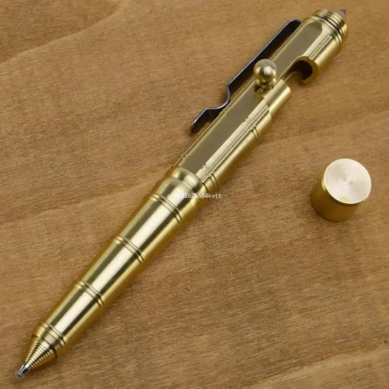 Retro Bamboo Node Type Pen Metallic Pen Brass Ball Point Pen Dropship