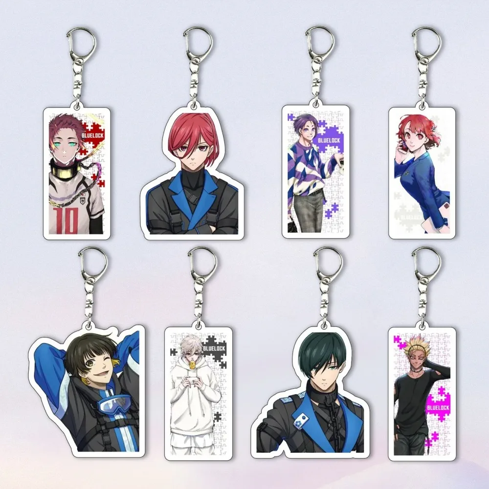 

Diy BLUE LOCK Creative Custom Acrylic Keychain Anime Peripherals Two-dimensional Cute Cartoons Backpack Pendant Holiday Gifts