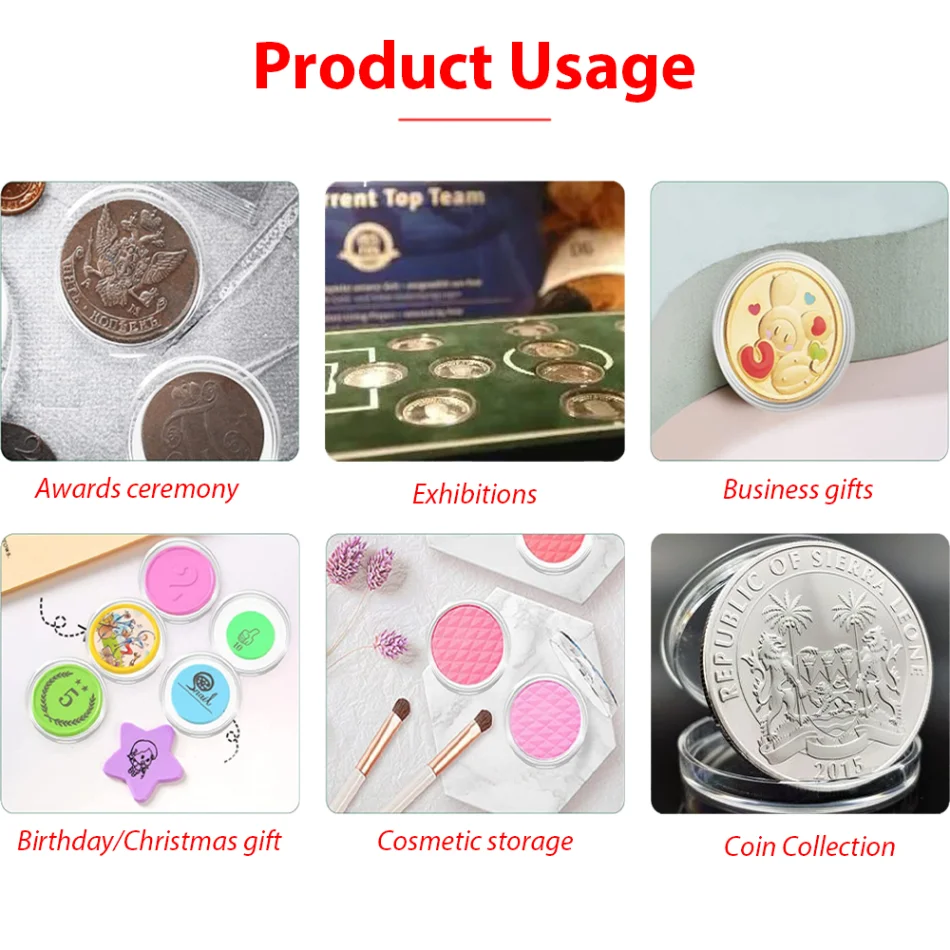 10/25/50/100Pcs 19-33mm 투명 동전 케이스 홀더 동전 수집 상자 케이스 동전 보관 캡슐 보호 상자 컨테이너 -  AliExpress