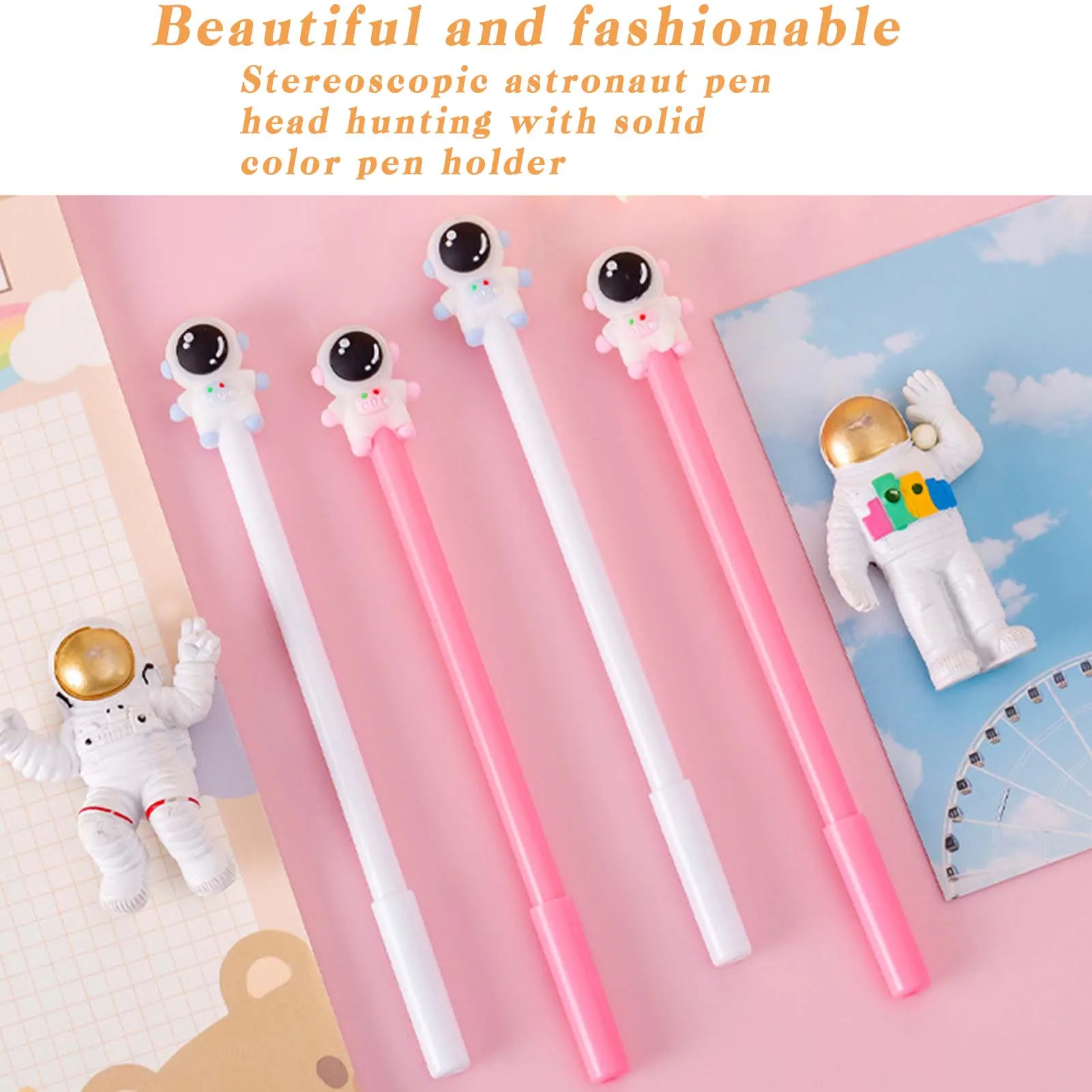 귀여운 우주 비행사 젤 펜, 학교 사무실용 DIY 필기 도구