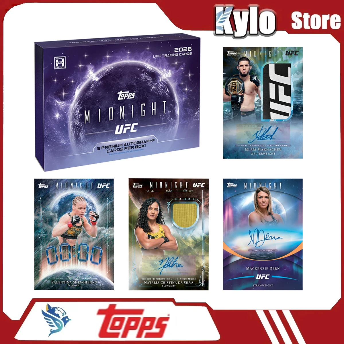 2026 Topps Midnight UFC Midnight Fight Designer Toys Collection Cards Signature Card Surprise Holiday Gift