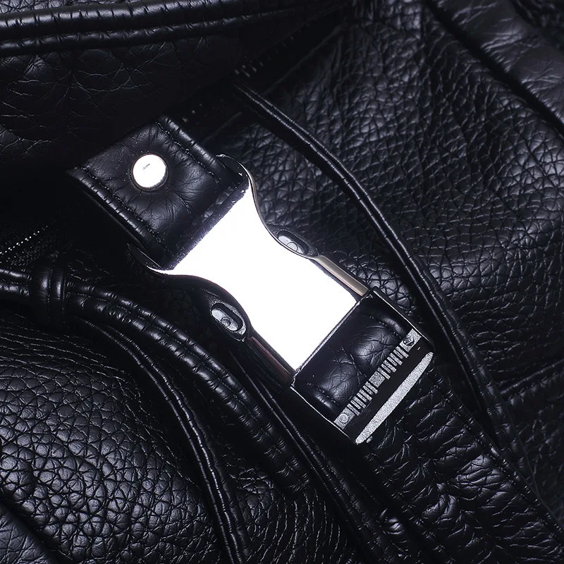Mochila feminina de couro pu macio mj, bolsa de viagem grande, mochila feminina, bolsa de escola preta para meninas adolescentes