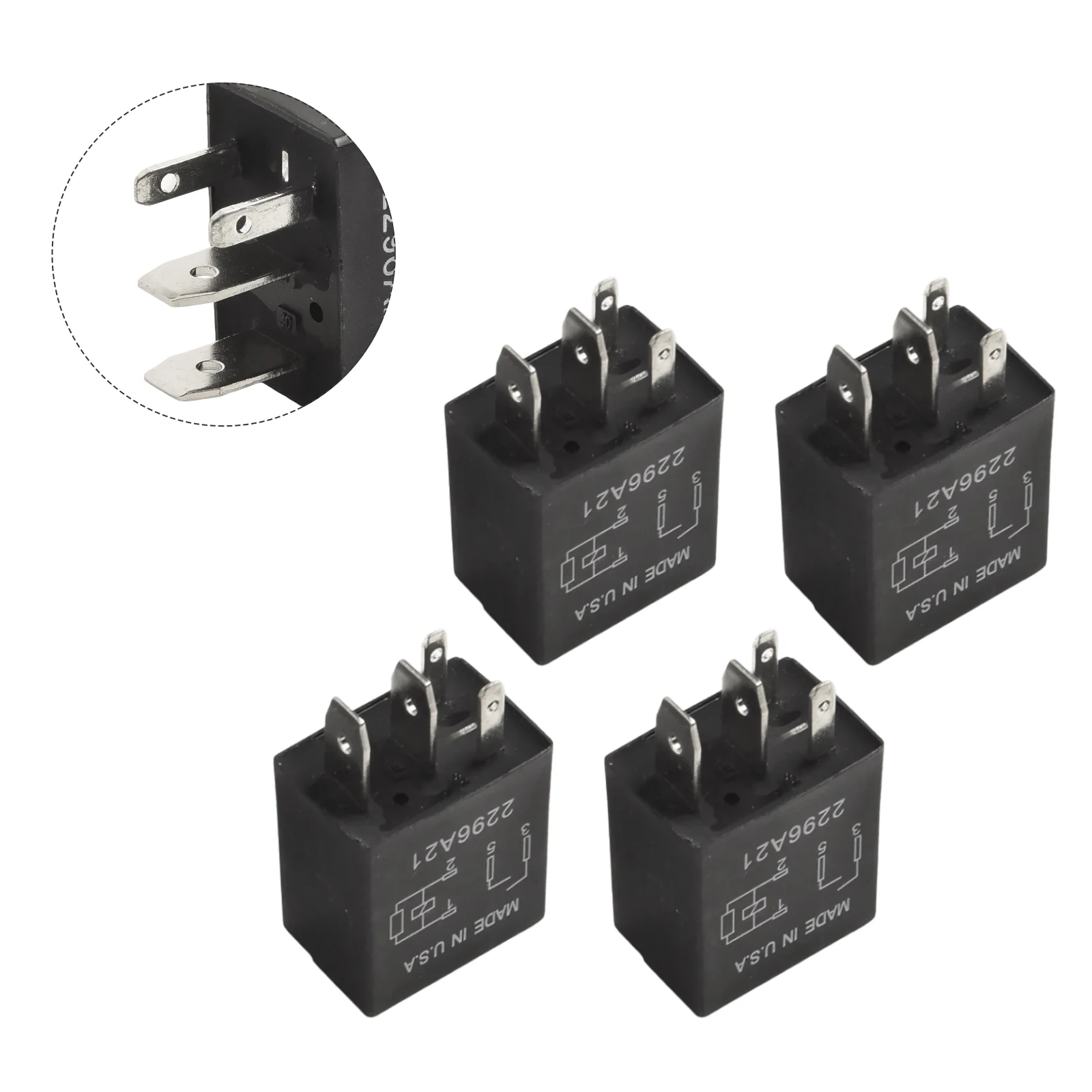 Reliable Automotive Power Relay Set Includes Four 12VDC Relays with 4 Pins for Select For Ford Models OEM 8T2T14B192AA