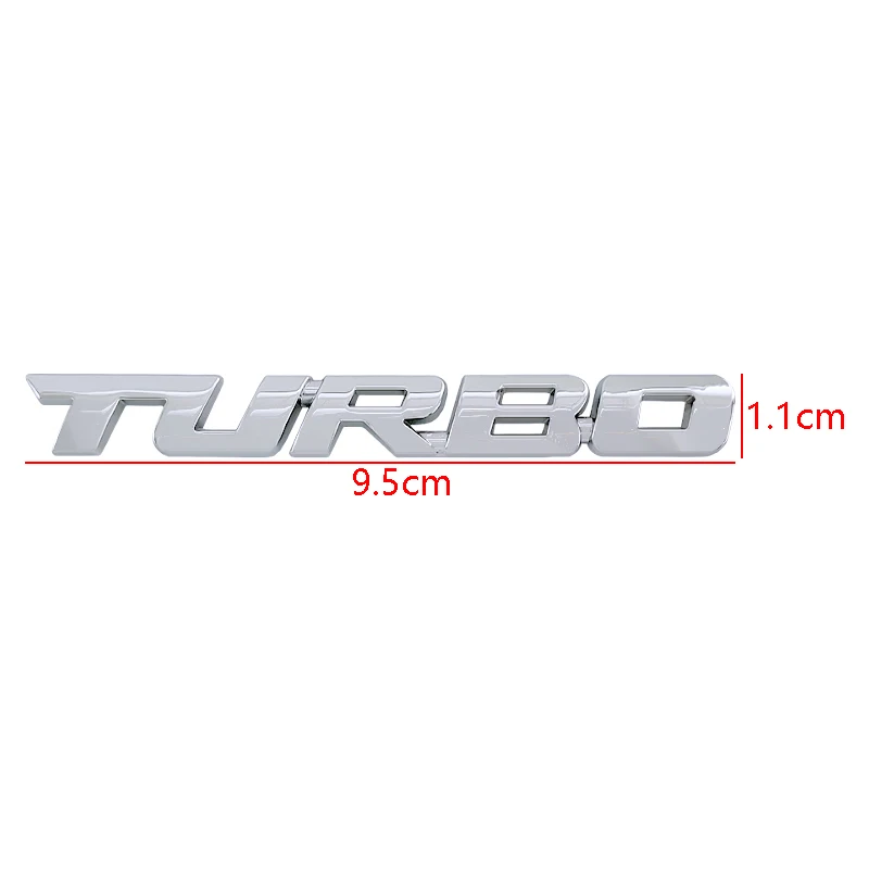 3d Metal Adhesive Turbo Logo Motorcycle sticker Car Fender Trunk Decal Badge Turbo Emblem Exterior Decorations Accessories