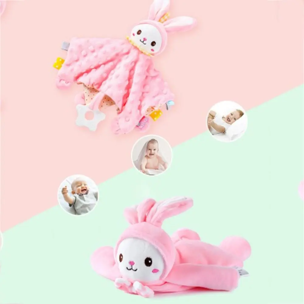 Infant Hand Ring Crib Hanging Toy Bed Toys Plush Stuffed Toys Baby Sleeping Dolls Towel Comforting Doll