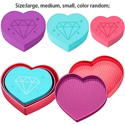 6PCS Heart Diamond Painting Bead Sorting Trays Diamond Art Tray Tools Accessories for DIY Craft Rhinestone Plate Tray Small Plas