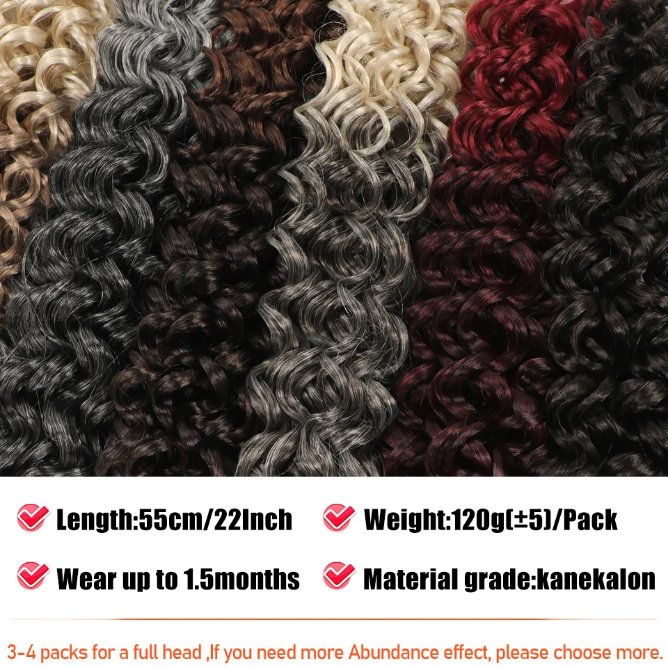 GOGO Curl Synthetic Crochet Hair Extensions For Female 14 18 22 Inch Faux Locs Afro Curl Braiding Hair Strands For African Women