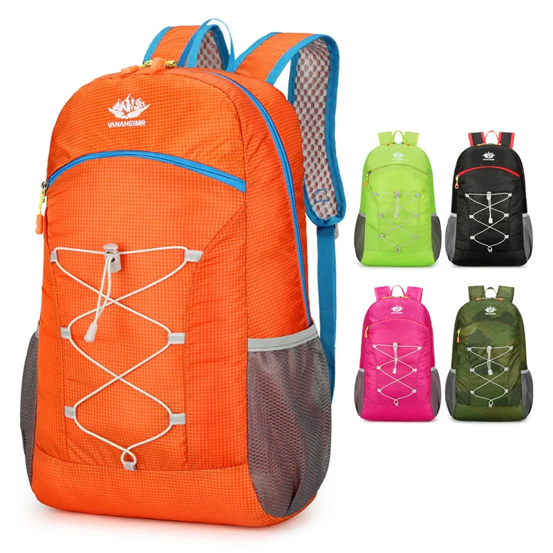 

Large Capacity Mountaineering Bag Oxford Cloth Outdoor Backpack Mountaineering Backpack Lightweight Multi functional Foldable