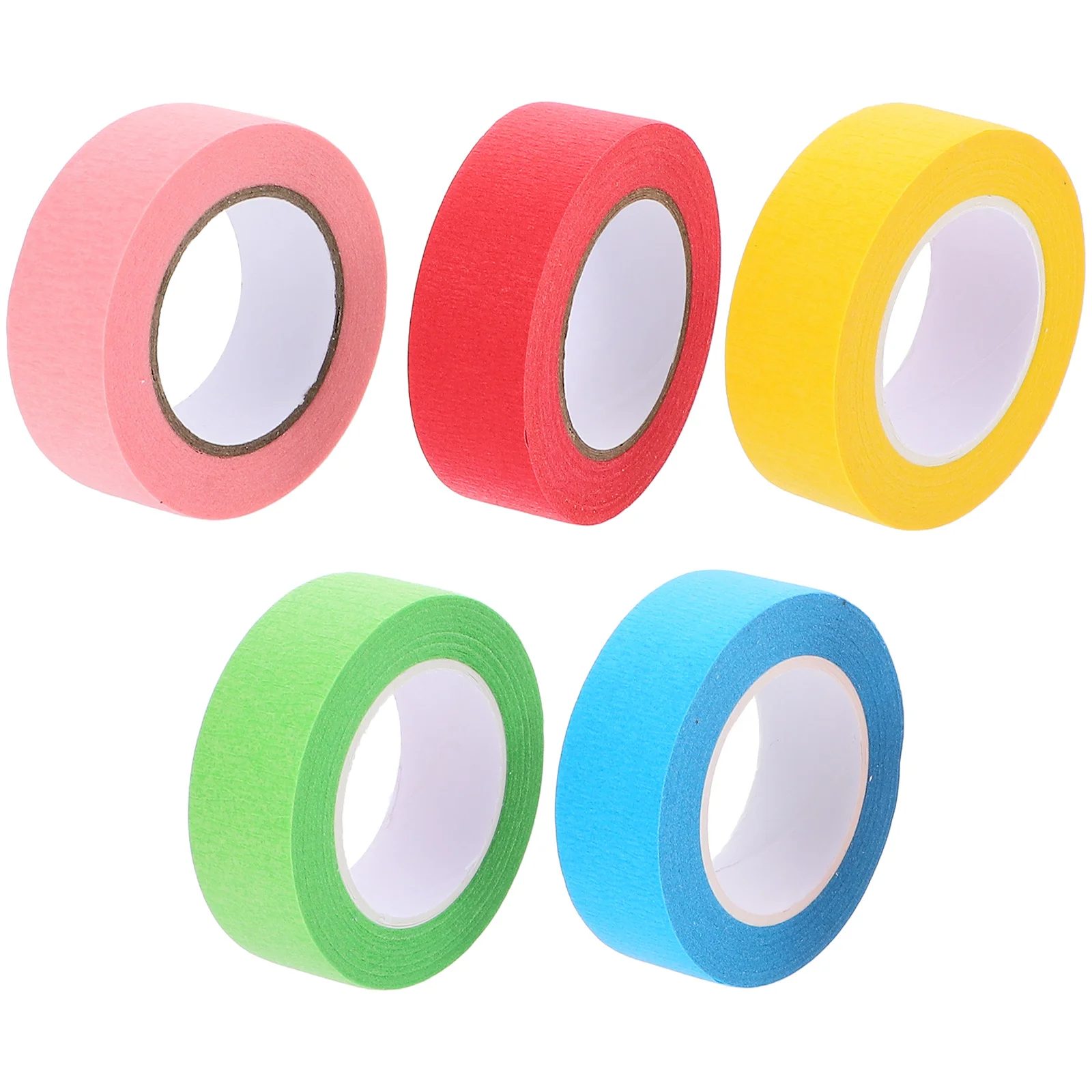 

5 Rolls Colored Masking Tape High Adhesion for Notebook Journal Photo Decoration DIY Crafts Tape Craft Supplies