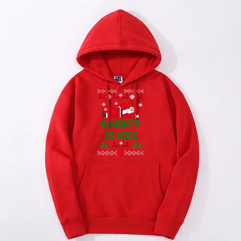 

Christmas Hoodies Naughty Santa Claus Unisex Cool Tracksuit High Street Hoody Fashion Sudaderas Comfortable Bodywarm Pullovers