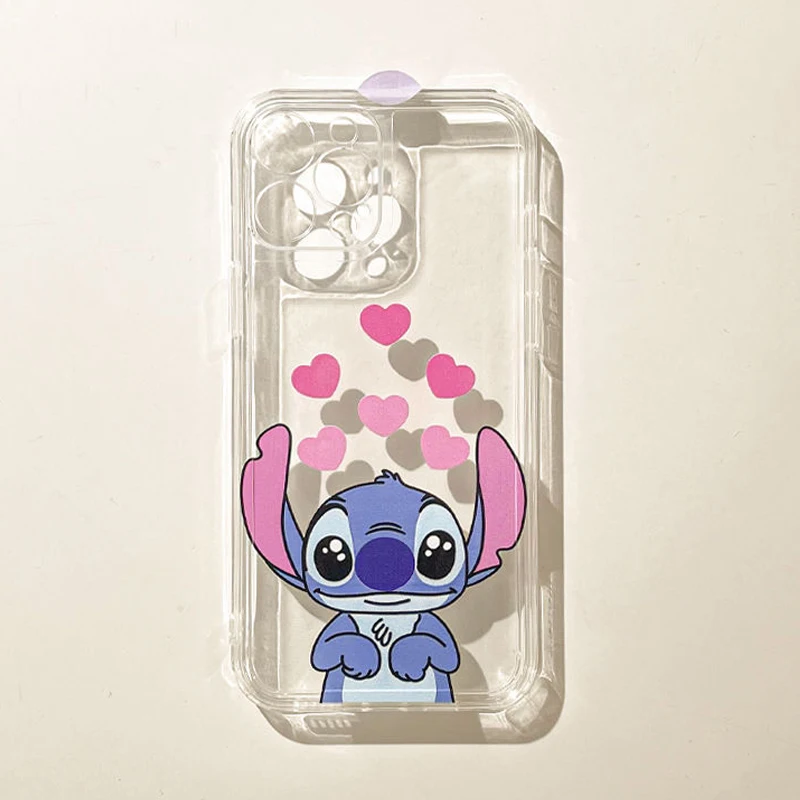 Disney Stitch Funda de teléfono Silicone phone case For iPhone 14 13 12 mini 11 pro xs max X XR 5 6 7 PLUS Couple Gift