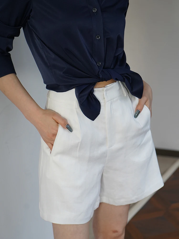 

Женские повседневные брюки Changyou с высокой талией, комплект из четырех предметов, летние, прямые, универсальные, для поездок на работу, с эффектом похудения