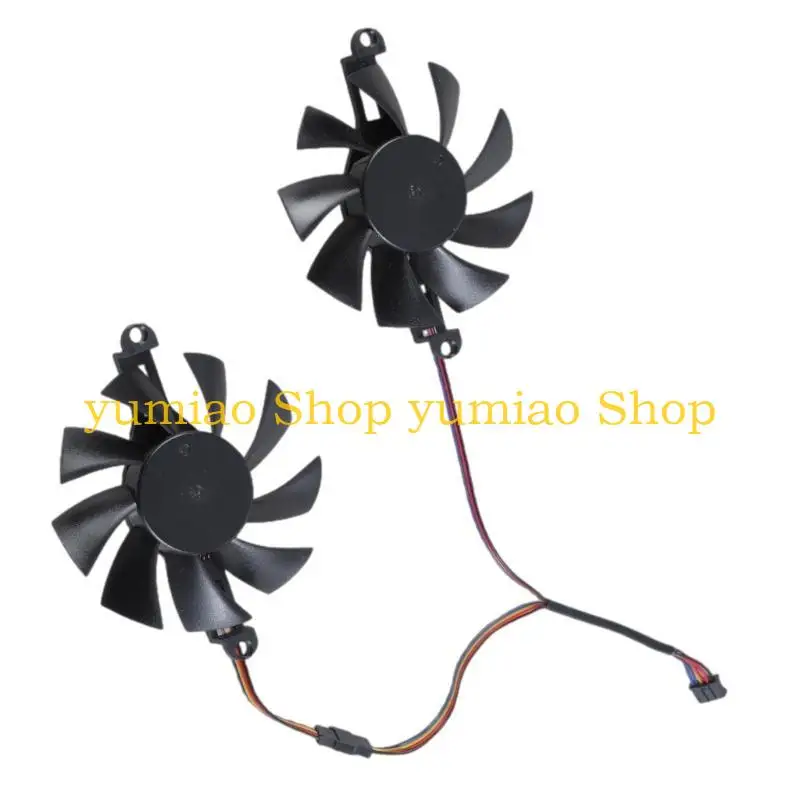 587b 80mm 4pin Video Card Cooling Fan untuk RX580 2048 Graphics Card Coolers Fan