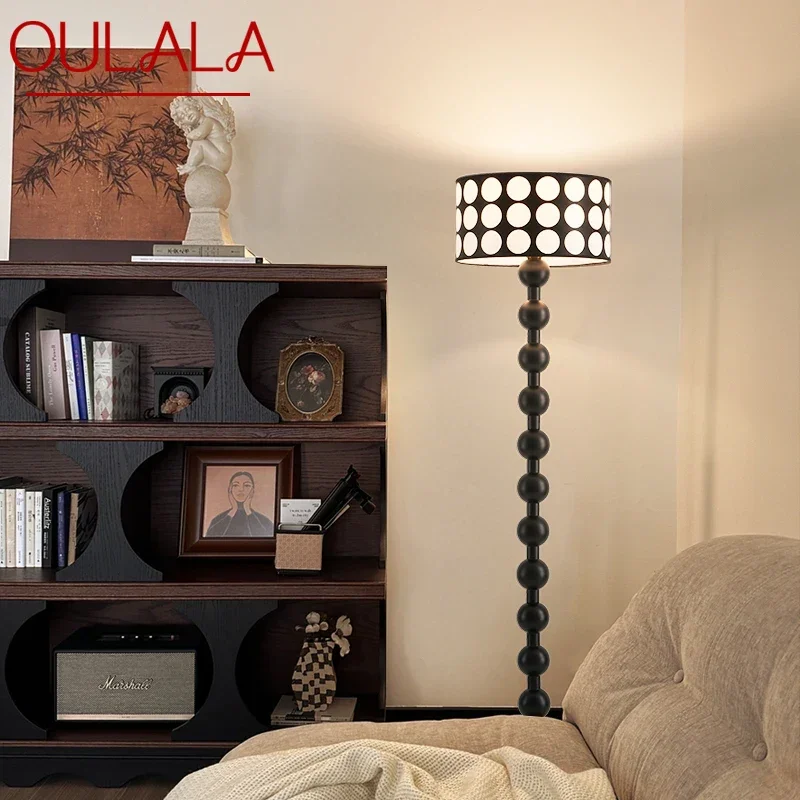 

OULALA Contemporary Luxury Floor Lamp American Retro Art Living Room Bedroom Study Villa Hotel LED Decorative Standing Light
