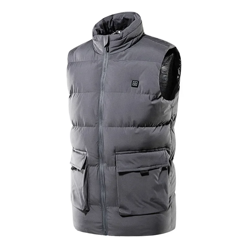 Mens Graphene Heating Vests Coat Winter Smart Constant Temperature Heated Vest Mens Solid Color Sleeveless Mens Waistcoat New