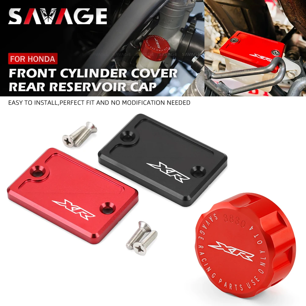 

Front Rear Brake Reservoir Cover For HONDA XR650L XR250L XR600R XR 400/250/230 Motard XR400 Motorcycle Oil Fluid Cylinder Cap