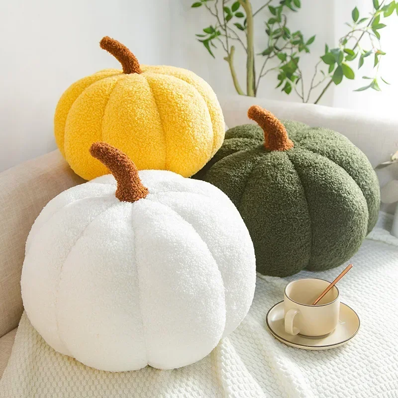 Plush Pumpkin Pillow Cute Soft Sofa Cushion Kids Plush Toys Hallowen Decorative Ornaments Nordic Style Home Decor Holidays Gifts