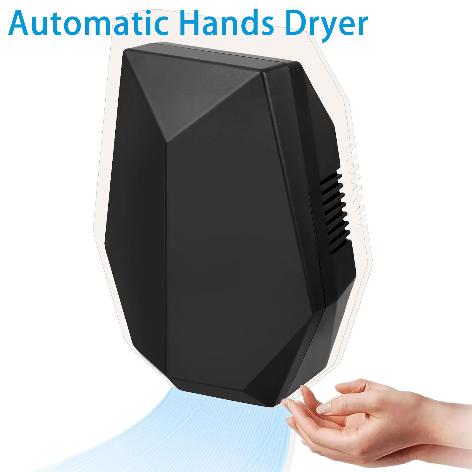 

Wall Mounted Automatic Hand Dryer Sensor US Plug High Power Motor Compact Dryer Sensor Quiet Dryer for Kitchen Bedroom Hotel