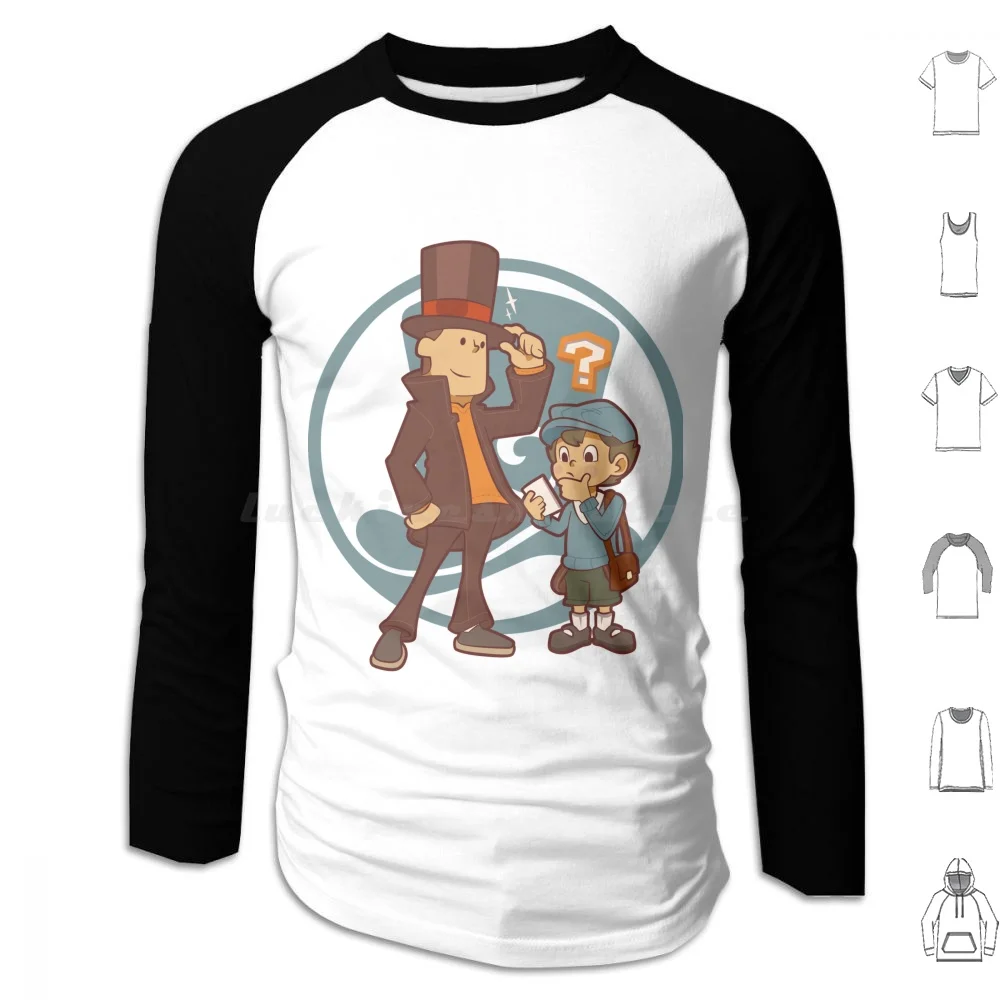 Sudaderas con capucha del profesor Layton, manga larga, profesor Layton Layton Luke Triton Hershel Layton Puzzle Luke Furry Phoenix Wright