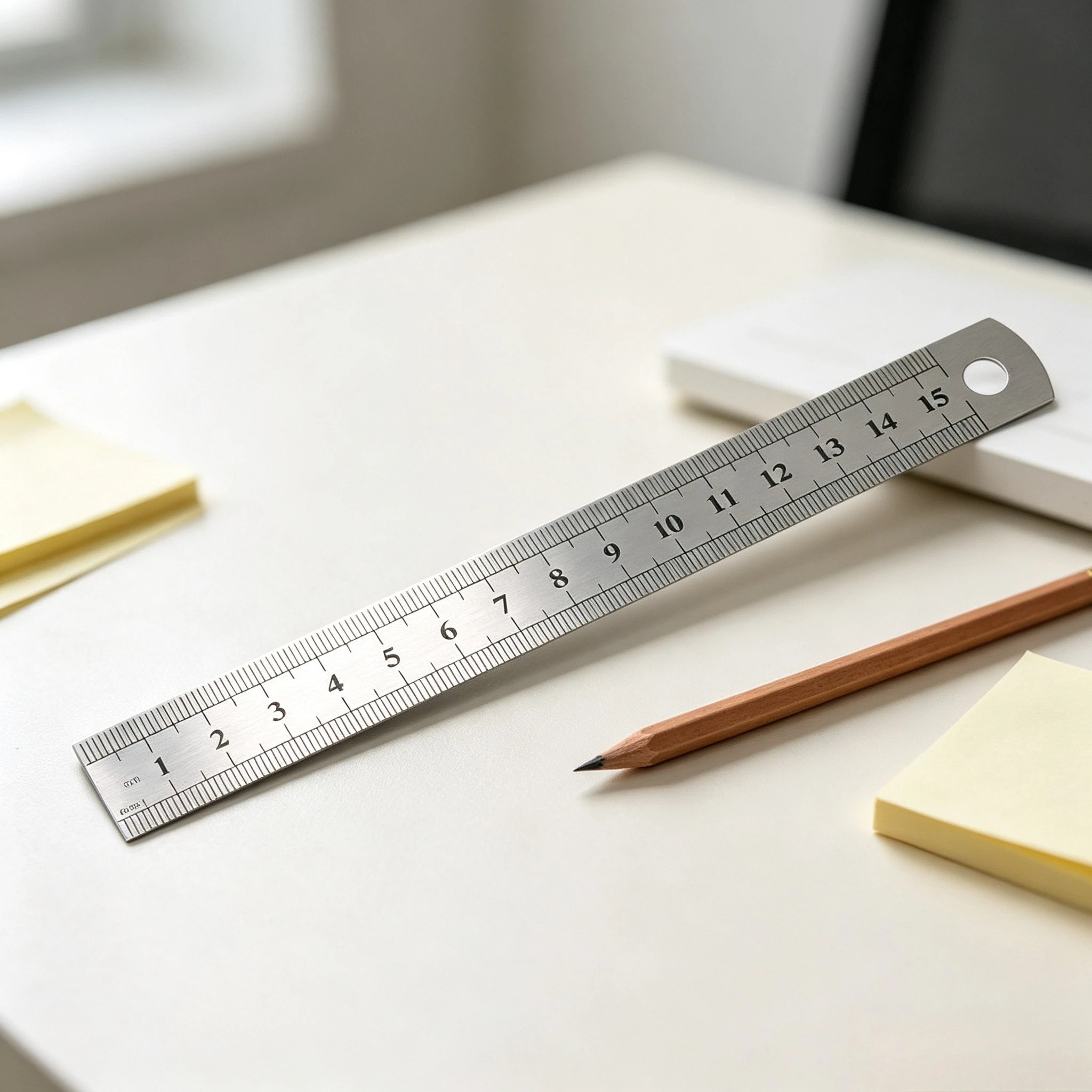 15cm 6 Inch Ruler Precision Stainless Steel Metal Ruler Double-sided Learning Office Stationery Writing Supplies