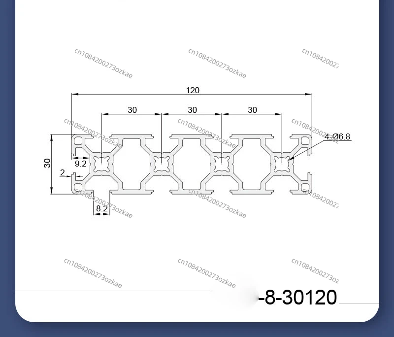 30x120 سبائك الألومنيوم الصناعية بقعة 30120 مصنعي الألومنيوم القياسية الأوروبية بالجملة كمية كبيرة #3
