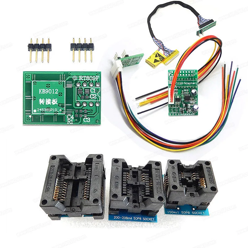 2026 RT809F Programmer All Adapters+IC Clip+Motherboard LCD Reader + PEB-1 + EDID + ISP-DuPont-Heade
