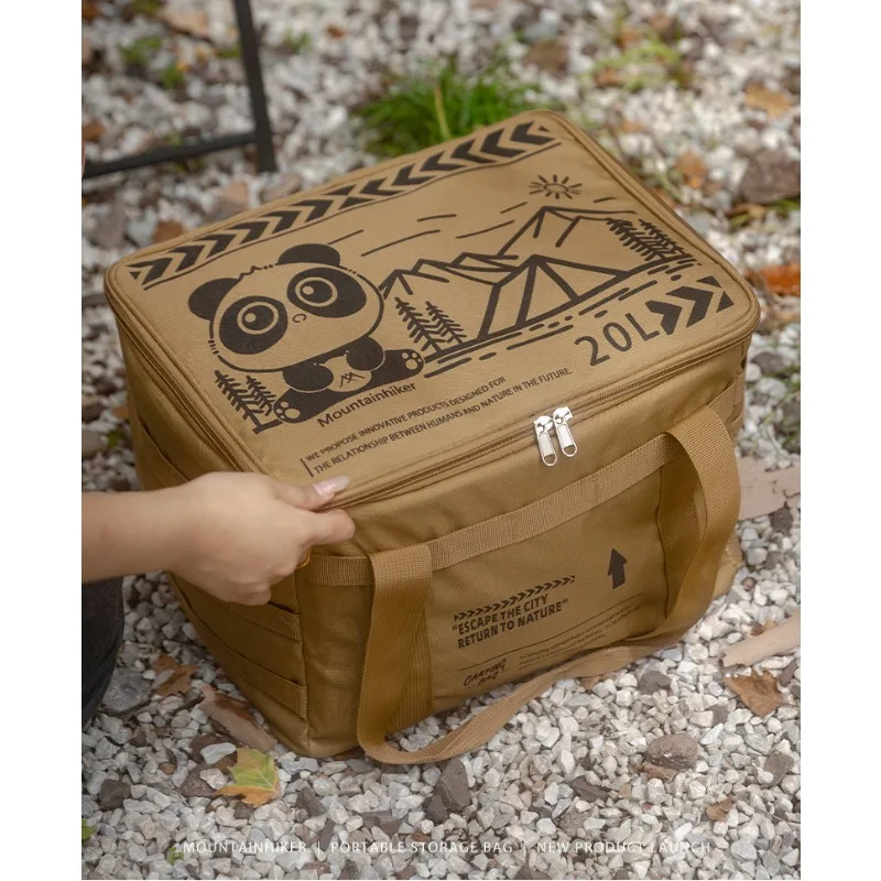 Camping storage bag, outdoor folding storage box, picnic camping equipment, storage box, tableware kit