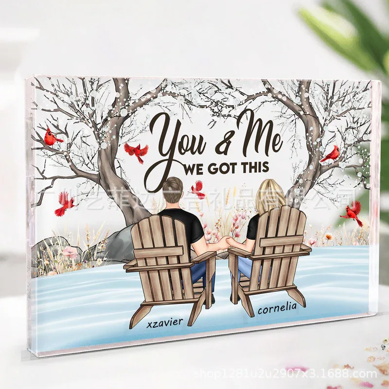 Personalized acrylic plaque DIY content commemorative gift for parents birthday atmosphere ornament