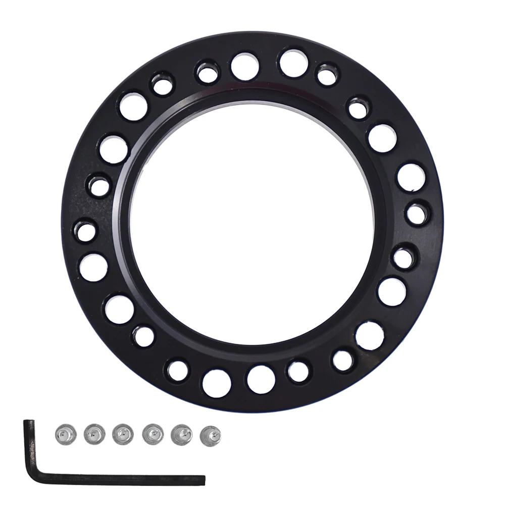 Universal Steering Wheel Hub Spacer 12.5/25/35/40/50/75MM Steering Wheel Hub Boss Kit Adapter Spacer Black