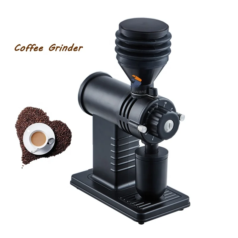 60mm Electric Flat Burr Espresso Coffee Grinder 150G Air Beating Hopper Italy Coffee Milling Grinding Machine
