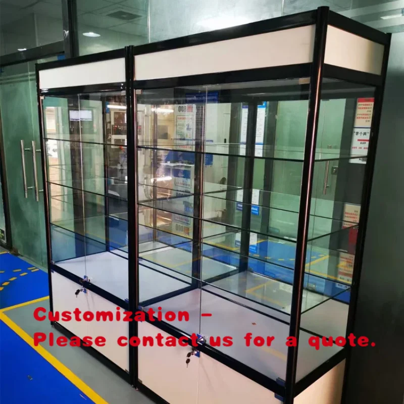 custom.Commercial Customized Easy to Assemble Aluminum Full View Aluminum Frame Tempered Glass Display