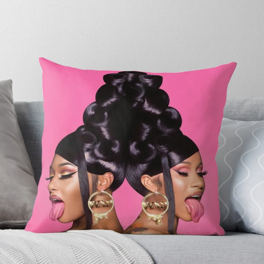 

WAP Cardi B Megan Throw Pillow christmas cushions covers Sofa Pillow Cover