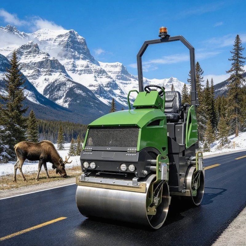 Heavy Duty 2 Ton Diesel Tandem Road Roller Single Drum Roller Hydraulic Asphalt Compactor for Highway Road Work
