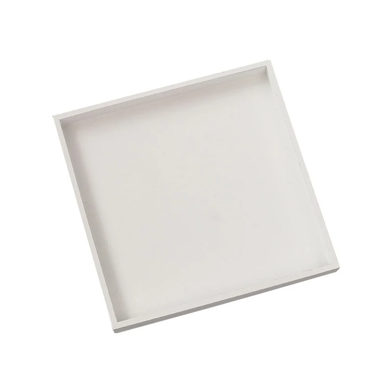 Solid Wood White Tray Wooden Fruit Plate Square Hotel Restaurant Tea Snack Plate Small Dessert Sushi Jewelry Display Tray