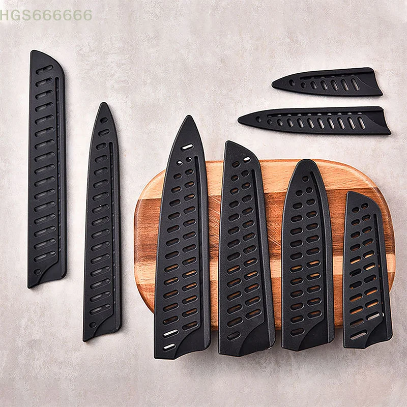 

Kitchen Knife Sheath Black Plastic Knife Covers Knife Blade Protector Cover Edge Guards Case Boning Fruit Bread Chef Knife Tool